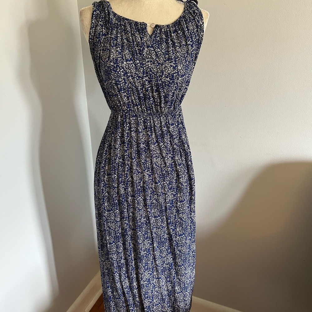 Navy Floral Maxi Dress